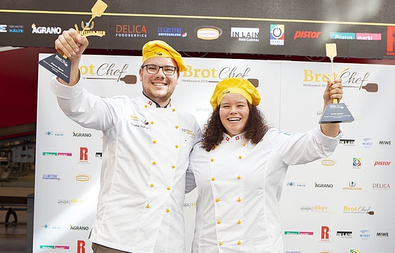 Les deux vainqueurs: Maurus Signer et Sarah Stadler, respectivement «Brot-Chef» et «Brot-Chef Junior». (Images DR)