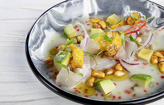 «Cebiche apaltado», l’un des plats signés Gaston Acurio que les Romands peuvent déguster au restaurant Yakumanka installé au Mandarin Oriental à Genève. (DR)